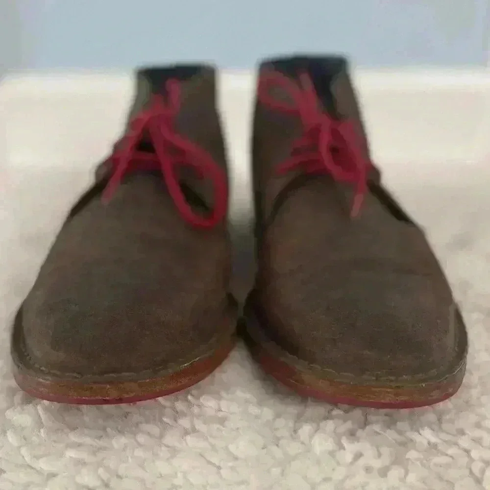 Cole Haan Paul Chukka Boots Shoes‎ Mens Size 13 Brown Distressed Suede Lace Up